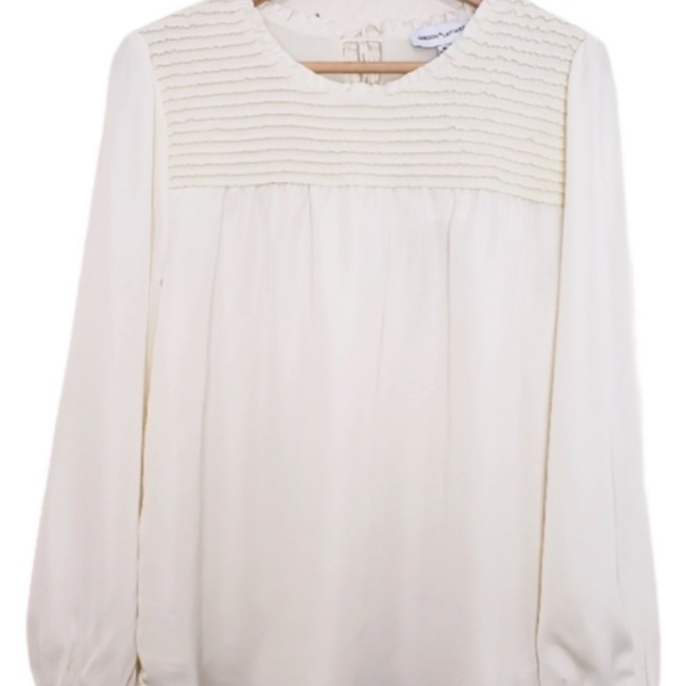 NWT GIBSON LATIMER CREAM/IVORY LONG SLEEVE BLOUSE Sz XL - Picture 9 of 11